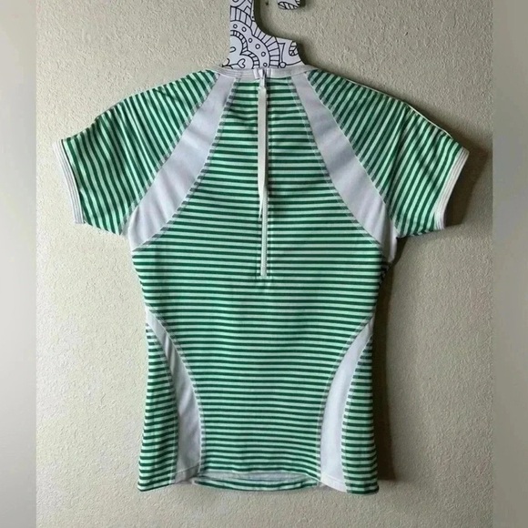 Tory Burch sport SHORT-SLEEVE RASHGUARD VINEYARD NICE STRIPE size Medium - Picture 2 of 5